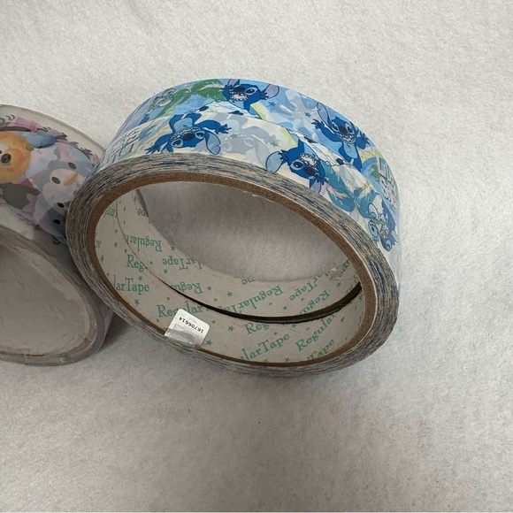 Set of 3 STITCH Plastic Tape Rolls Tsum Tsum Wide Clear Tape Disney Japan - Picture 8 of 8